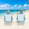 2-Pack Adjustable Folding Beach Chairs with Headrest and Armrest Comfort